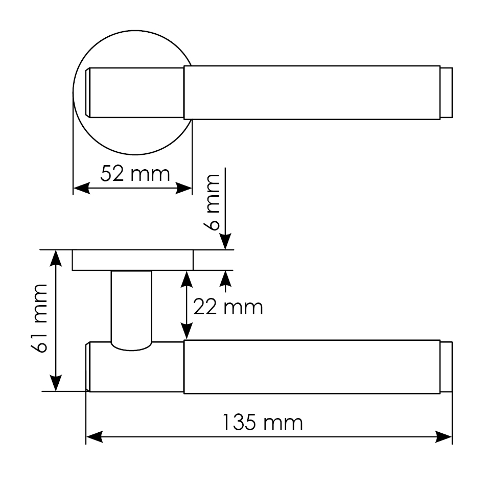 Комплект дверных ручек MH-57-R6T BL + защёлка бесшумная M1895 BL + петли врезные универсальные MSN 100X70X2.5-4BB BL (2шт), цвет черный фото купить в Барнауле