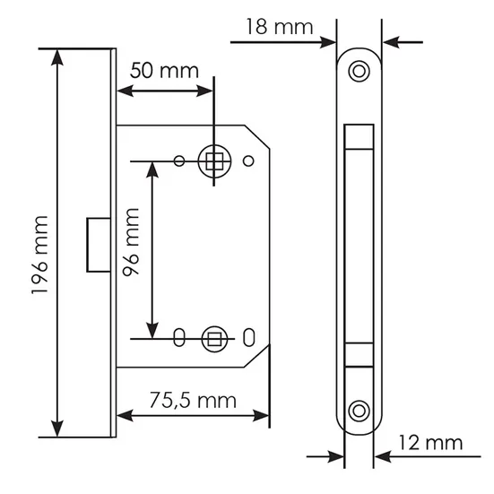 Комплект дверных ручек MH-54-S6 BL с заверткой MH-WC-S6 BL + замок M1895 BL, цвет черный фото дверная фурнитура Барнаул