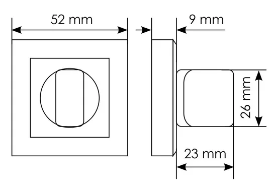 Комплект дверных ручек MH-28 BL-S с заверткой MH-WC-S BL, цвет черный  фотомореллиБарнаул