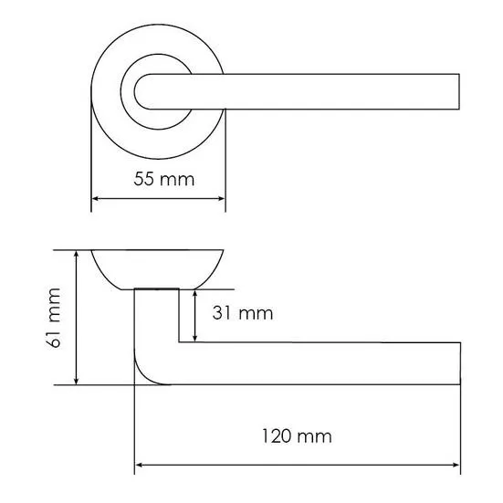 Комплект дверных ручек MH-03 BL с заверткой MH-WC BL + магнитный замок M1895 BL, цвет черный  фотомореллиБарнаул