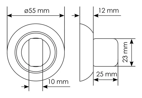 Комплект дверных ручек MH-03 BL с заверткой MH-WC BL + магнитный замок M1895 BL, цвет черный  фото дверная фурнитура Барнаул