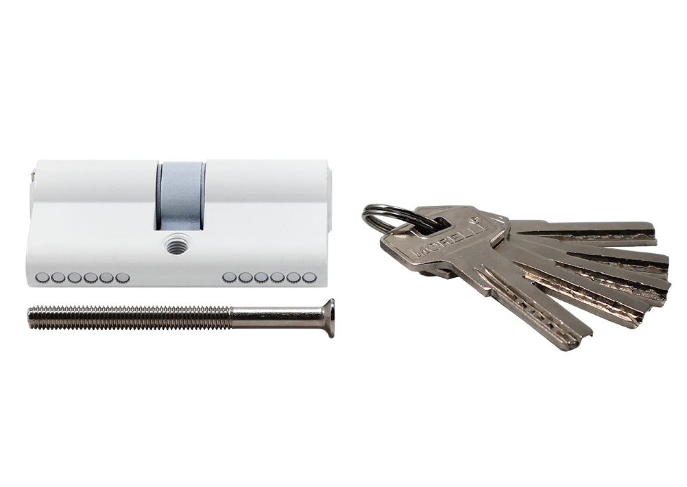 Ключевой цилиндр высокой секретности HS 60C W (60мм), цвет - белый фото купить в Барнауле