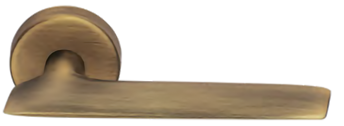 Ручка дверная GALACTIC R5 CAFFE раздельная на круглой розетке, цвет кофе, ЦАМ фото купить Барнаул