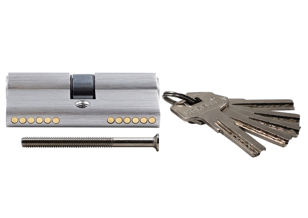 Ключевой цилиндр высокой секретности HS 60C SN (60мм), цвет матовый никель фото купить в Барнауле