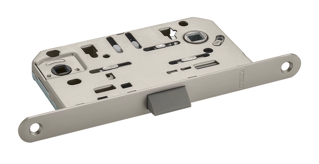 Замок межкомнатный 1895P MSN с ответной планкой, бесшумный многофункциональный, цвет матовый сатинированный никель фото купить Барнаул