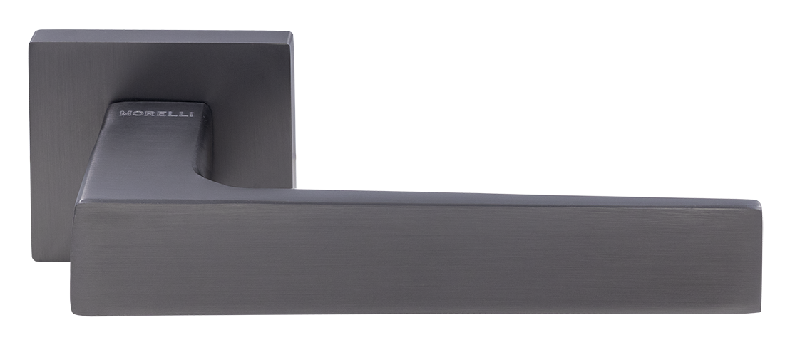 Ручка дверная MIRA  MH-54-S6 GR раздельная на квадратной розетке, цвет графит, ЦАМ фото купить Барнаул