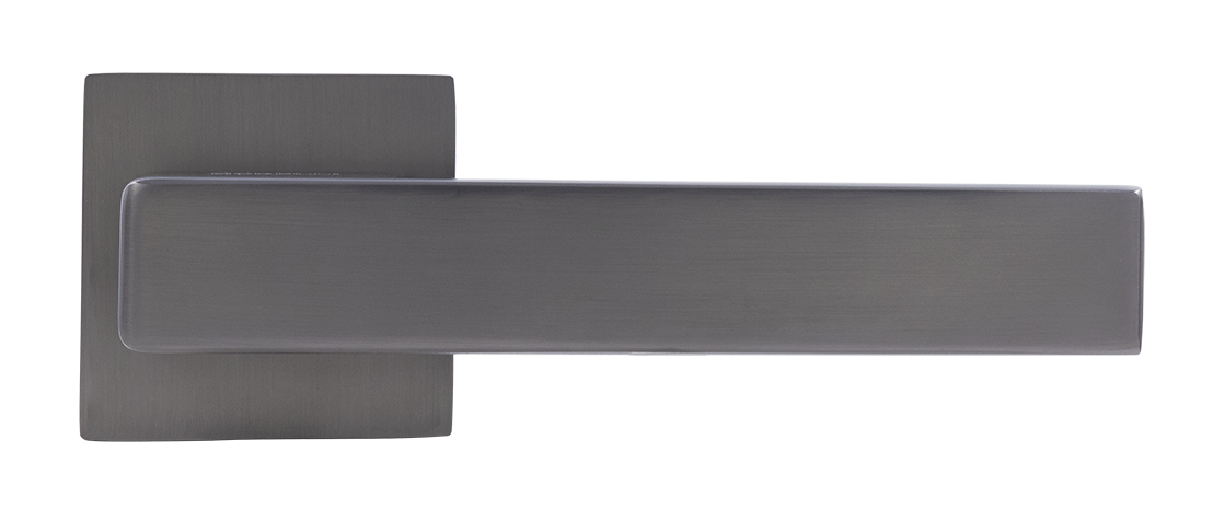 Ручка дверная LOT MH-56-S6 GR раздельная на квадратной розетке 6 мм, цвет графит, ЦАМ фото купить в Барнауле