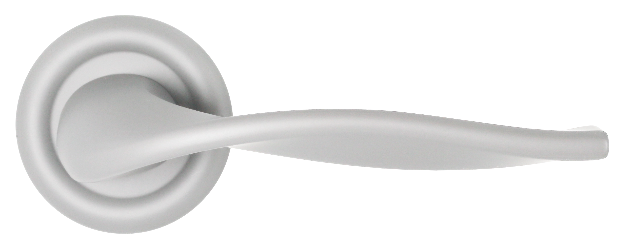 Ручка дверная SKYSCRAPER R7 SSW на круглой розетке, цвет Стокгольмский снегопад/Stockholm Snowfall фото купить в Барнауле