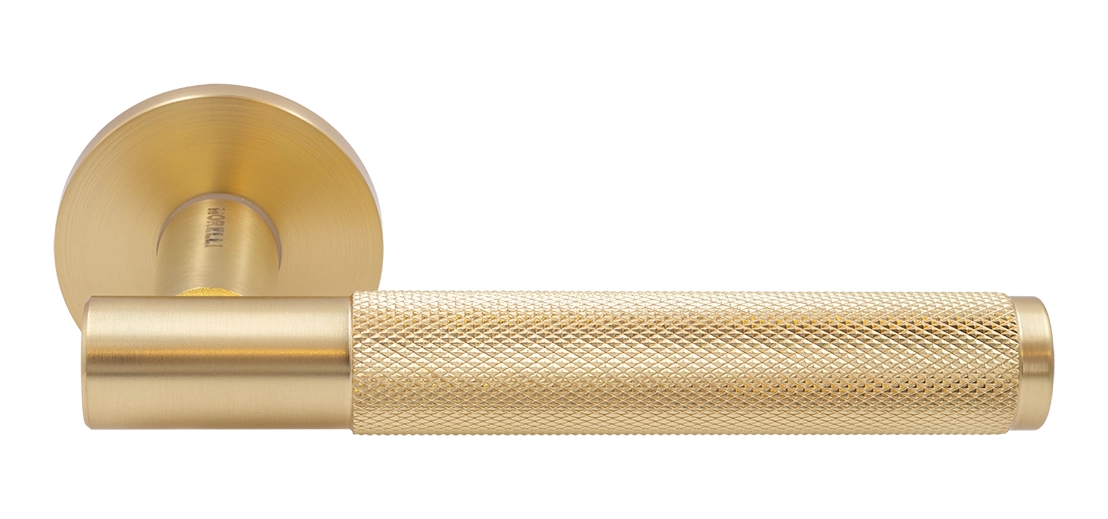 Ручка дверная AZRIELI MH-57-R6T MSG раздельная на круглой розетке