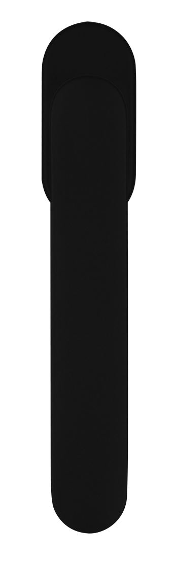 Ручка оконная LE BOAT W1 NERO-ST на прямоугольной розетке, цвет черный soft-touch, латунь фото купить в Барнауле