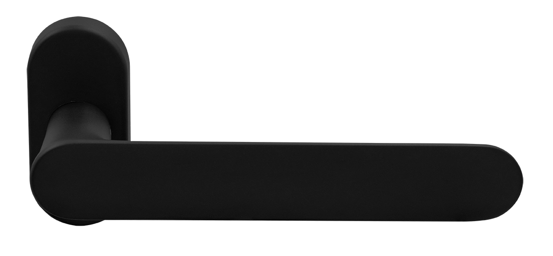 Ручка оконная LE BOAT W1 NERO-ST на прямоугольной розетке, цвет черный soft-touch, латунь фото morelli Барнаул