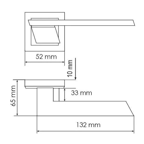 Ручка дверная GVI MH-29 SC/CP-S раздельная на квадратной накладке, цвет матовый хром/хром, ЦАМ фото купить в Барнауле
