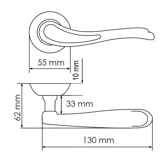 Ручка дверная LONDON EYE MH-26 SG/GP раздельная на круглой розетке, цвет матовое золото/золото, ЦАМ фото купить в Барнауле