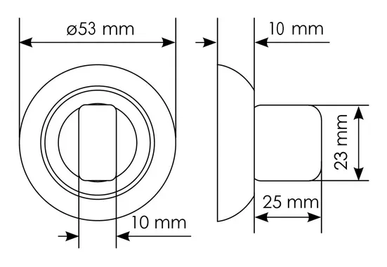 Завертка сантехническая MH-WC MAB на круглой розетке цвет матовая бронза, ЦАМ фото купить в Барнауле