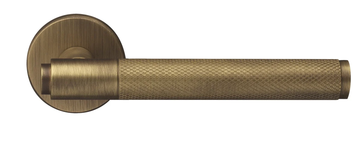 BRIDGE R6 BGO, ручка дверная с усиленной розеткой, цвет -  матовая бронза фото купить Барнаул