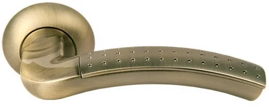 ПАЛАЦЦО, ручка дверная MH-02P MAB/AB, цвет бронза/ант.бронза, с перфорацией фото купить Барнаул