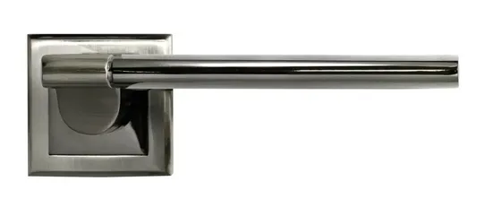 AGBAR, ручка дверная MH-21 SN/BN-S, на квадратной накладке, цвет - бел. никель/черн. никель фото купить в Барнауле