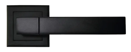 FUKOKU, ручка дверная на квадратной накладке MH-28 BL-S, цвет - черный фото купить в Барнауле