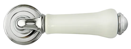 UMBERTO, ручка дверная MH-41-CLASSIC PC/W, цвет- хром/белый фото купить в Барнауле