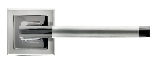 PANTS, ручка дверная MH-35 SN/BN-S, на квадратной накладке, цвет - бел. никель/черн. никель фото купить в Барнауле