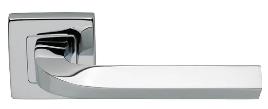 Ручка дверная TENDER S3 CRO раздельная на квадратной розетке, цвет хром, латунь фото купить Барнаул