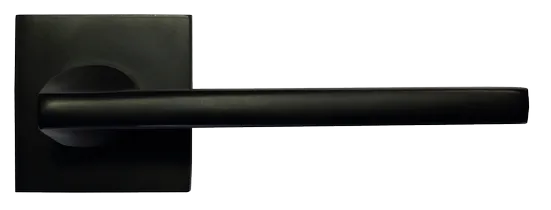 KAFFEE, ручка дверная на квадратной накладке MH-50-S6 BL, цвет - черный фото купить в Барнауле