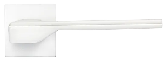 PIERRES, ручка дверная на квадратной накладке MH-49-S6 W, цвет - белый фото купить в Барнауле