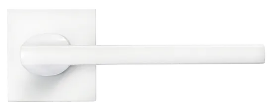 KAFFEE, ручка дверная на квадратной накладке MH-50-S6 W, цвет - белый фото купить в Барнауле