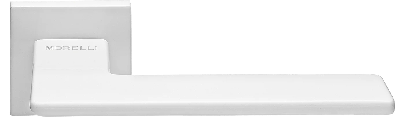 PLATEAU, ручка дверная на квадратной накладке MH-51-S6 W, цвет - белый фото купить Барнаул