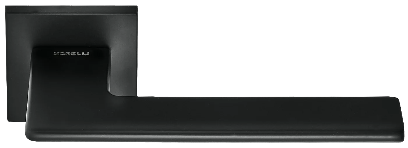PLATEAU, ручка дверная на квадратной накладке MH-51-S6 BL, цвет - черный фото купить Барнаул