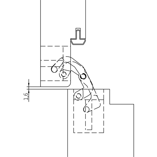 HH-19 B, скрытая петля, цвет - черный фотомореллиБарнаул