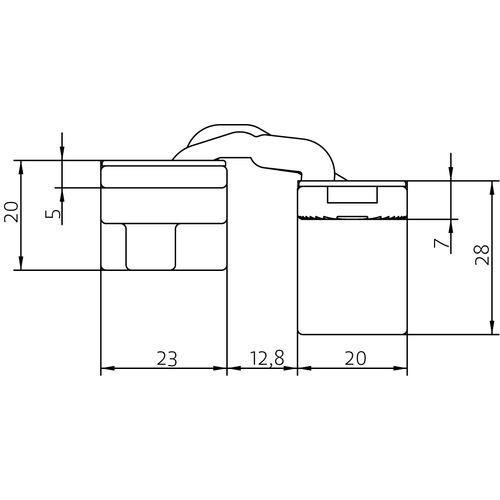 HH-19 B, скрытая петля, цвет - черный фото morelli Барнаул