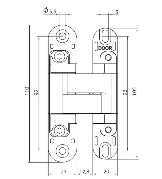 HH-19 B, скрытая петля, цвет - черный фото купить в Барнауле