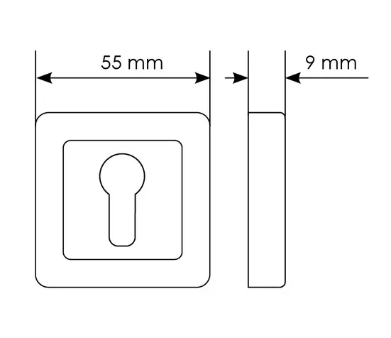 Накладка MH-KH-S55 GR/PC на ключевой цилиндр, цвет графит/хром фото купить в Барнауле