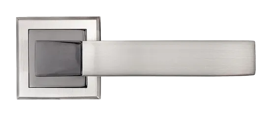 FUKOKU, ручка дверная MH-28 SN/BN-S, на квадратной накладке, цвет - бел. никель/черн. никель фото купить в Барнауле