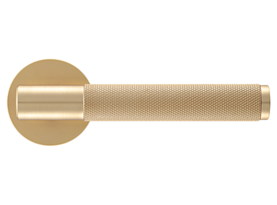 Ручка дверная "AZRIELI" на круглой розетке 6 мм, MH-57-R6T MSG, цвет - мат. сатинированное золото фото купить в Барнауле