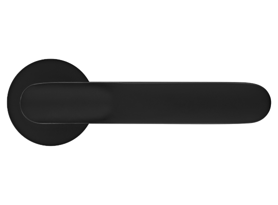 GARAK  ручка дверная на круглой розетке 6 мм, MH-59-R6 BL, цвет - чёрный фото купить в Барнауле