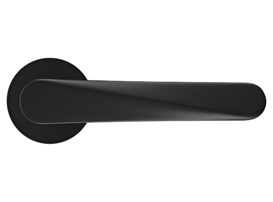 CAYAN - ручка дверная  на круглой розетке 6 мм, MH-58-R6 BL,  цвет - чёрный фото купить в Барнауле